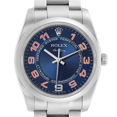 rolex airking peach blue roulette|rolex air king pants.